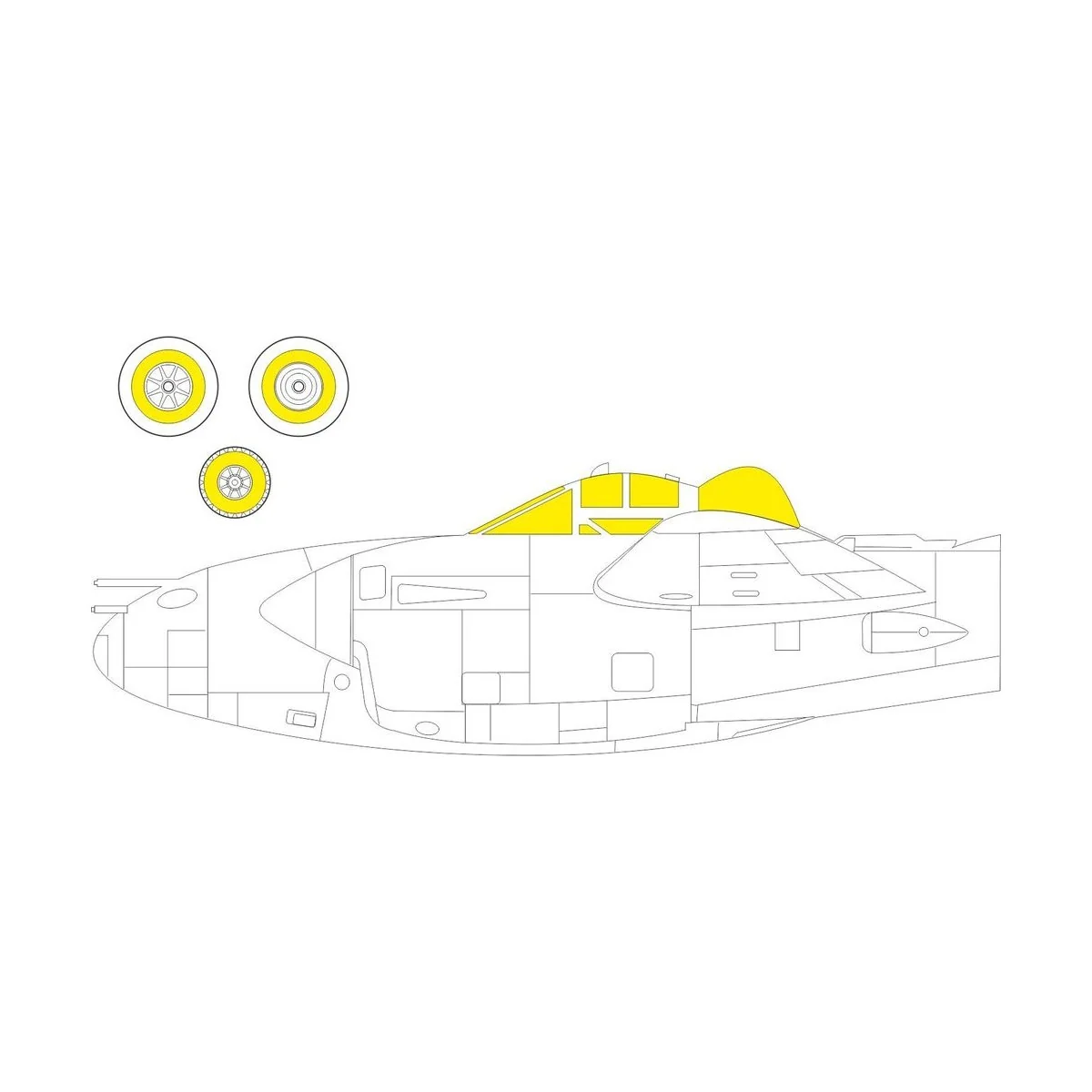 P-38M, for HOBBY 2000 / DRAGON, 1/72 - Eduard Accessories CX611