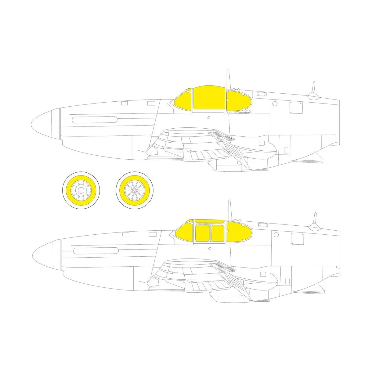 P-51B/C for ARMA HOBBY - Eduard Accessories CX620