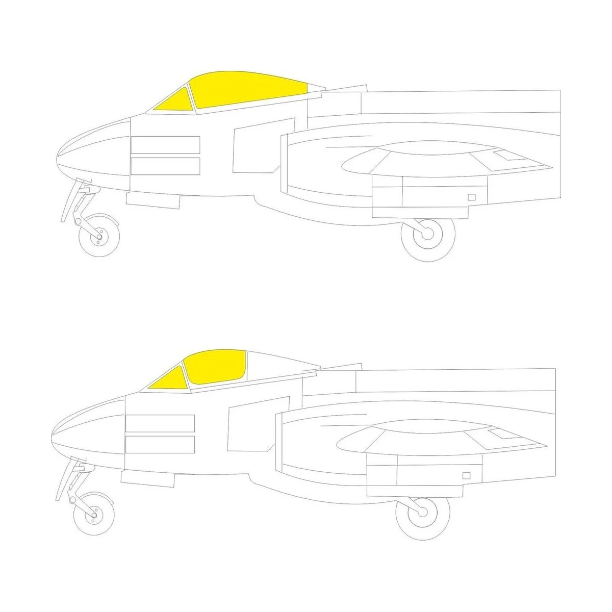 Meteor F.8 for AIRFIX - Eduard Accessories CX641