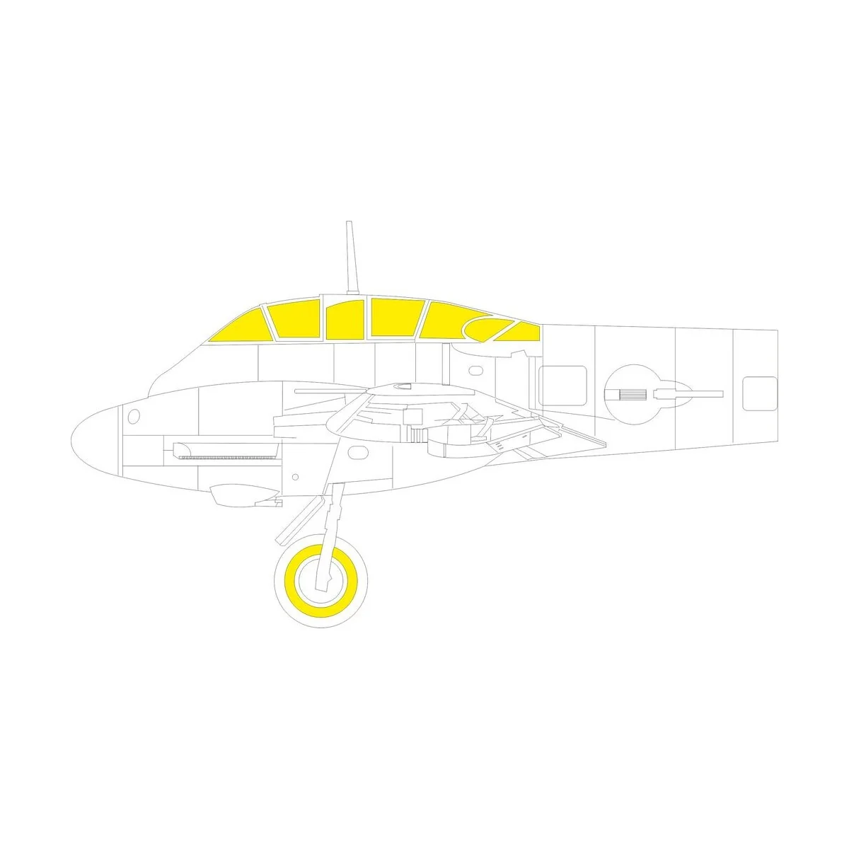 Me 410A-1 1/72 AIRFIX, 1/72 - Eduard Accessories CX658