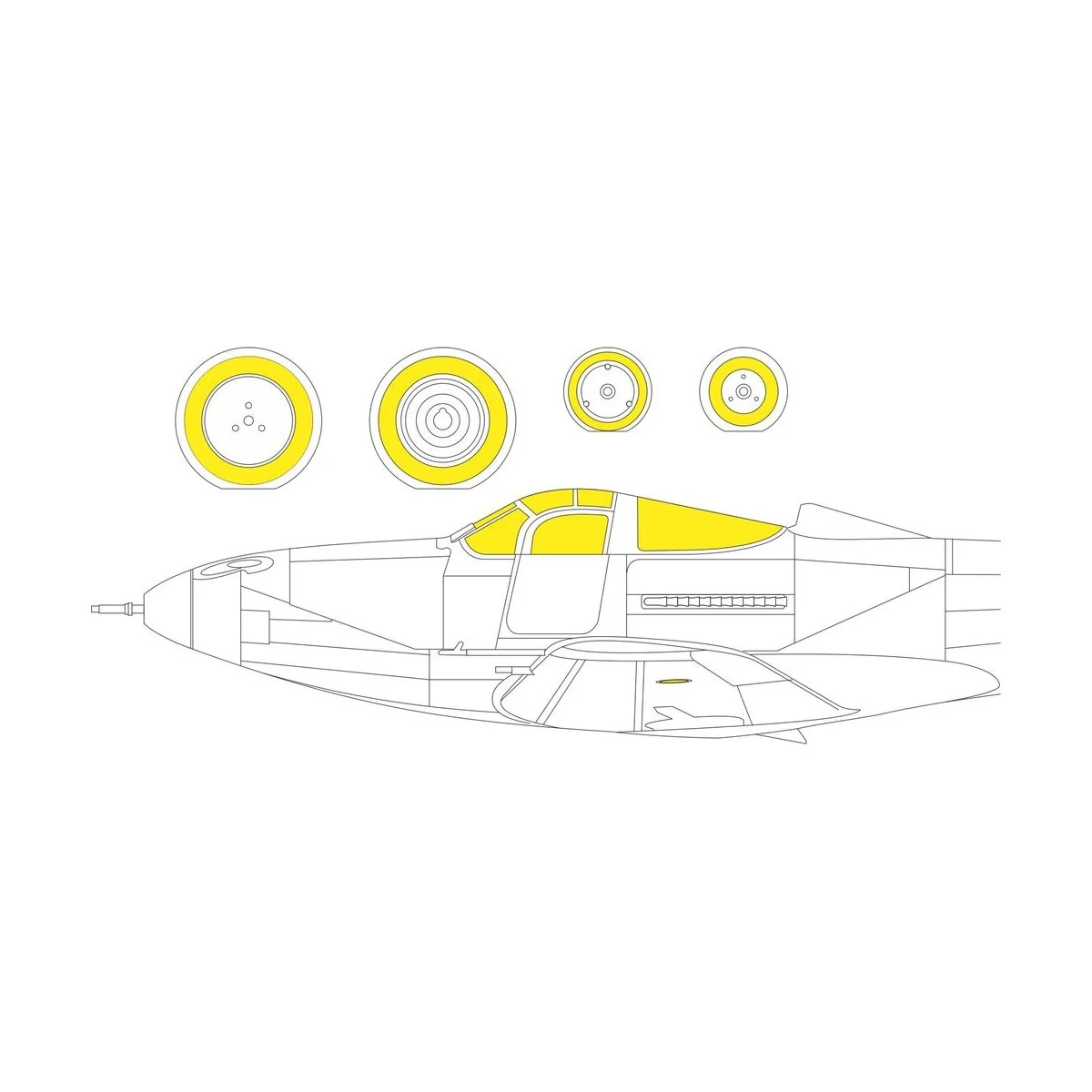 P-39 / P-400 1/72 ARMA HOBBY - Eduard Accessories CX660