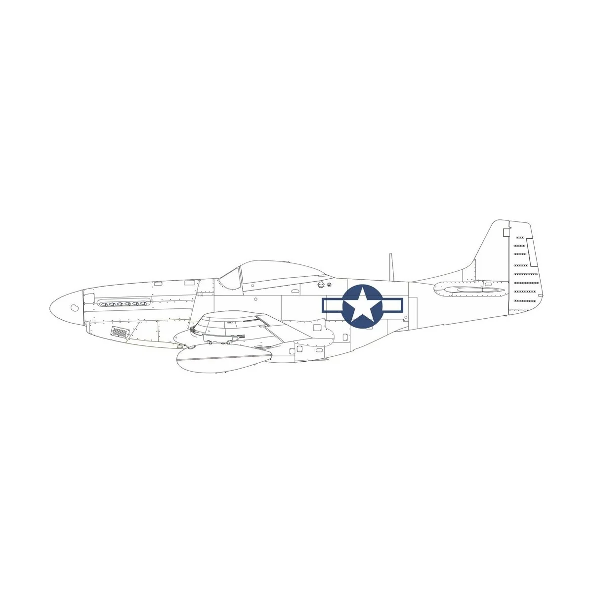P-51D US national insignia - Eduard Accessories CX664