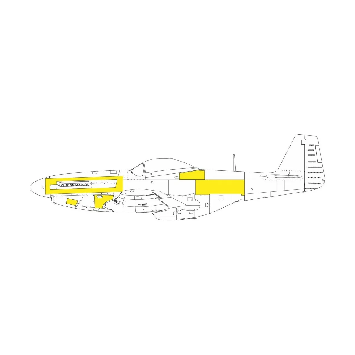 P-51D surface panels - Eduard Accessories CX665