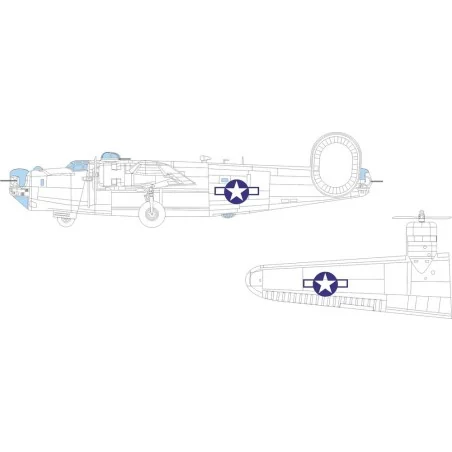 B-24H US national insignia, 1/72 - Eduard Accessories CX668