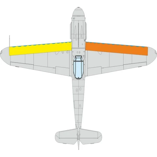 Bf 109G wings leading edge wavy lines, 1/72 - Eduard Accessories CX676