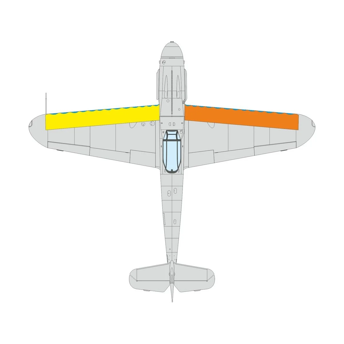 Bf 109G wings leading edge wavy lines - Eduard Accessories CX676