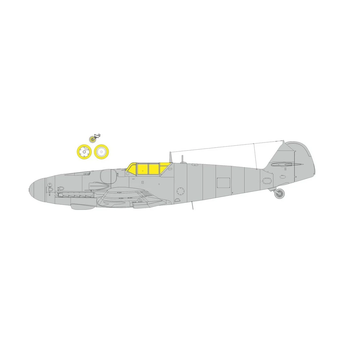 Bf 109G-6 classic canopy EDUARD - Eduard Accessories CX687