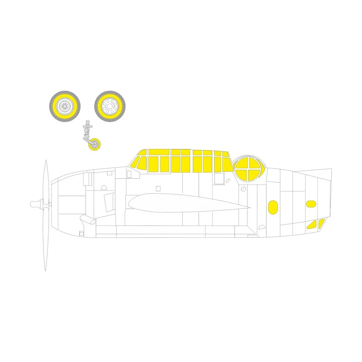 TBM-3 HOBBY BOSS, 1/72 - Eduard Accessories CX691