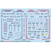 Bf 109E stencils, 1/48 - Eduard Accessories D48013 Bf 109E stencils, 1/48 - Eduard Accessories D48013