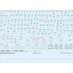 MiG-21PFM stencils for Eduard, 1/48 - Eduard Accessories D48018