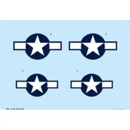 P-51D national insignia for Eduard, 1/48 - Eduard Accessories D48033