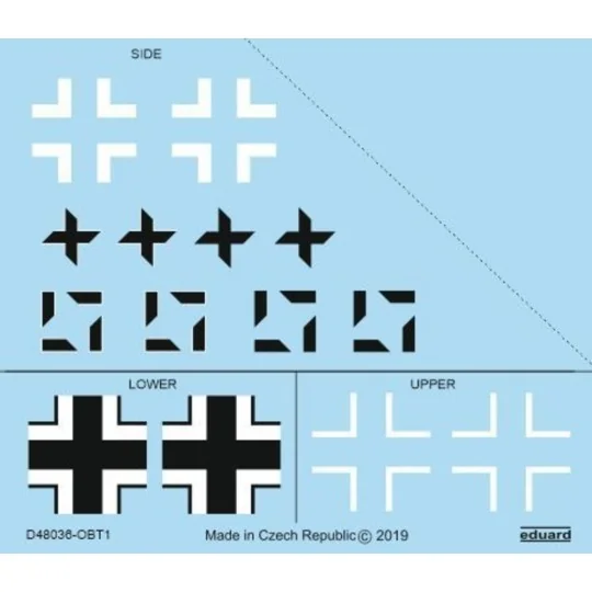 Fw 190A-8/R2 national insignia for Eduard, 1/48 - Eduard Accessorie... Fw 190A-8/R2 national insignia for Eduard, 1/48 - Eduard Accessorie...