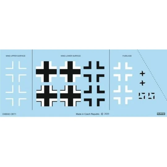 Bf 109G-10 Erla national insignia for Eduard - Eduard Accessories D...