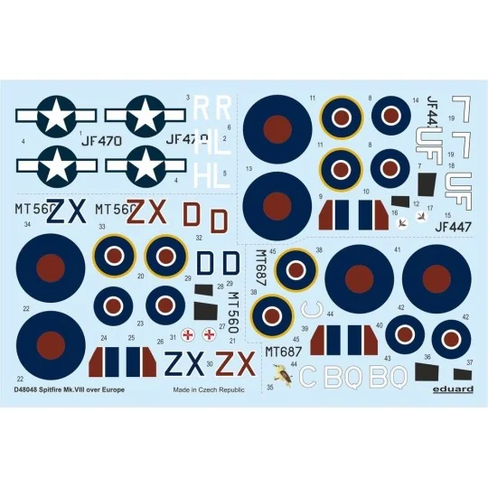 Spitfire Mk.VIII over Europe for Eduard, 1/48 - Eduard Accessories ...
