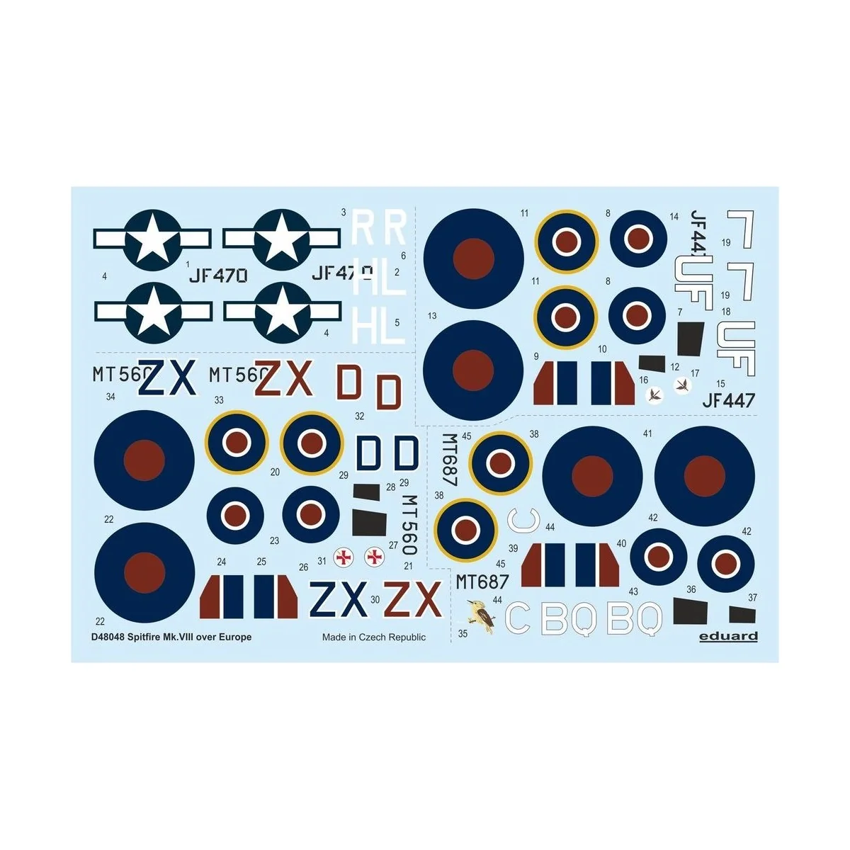 Spitfire Mk.VIII over Europe for Eduard, 1/48 - Eduard Accessories ...