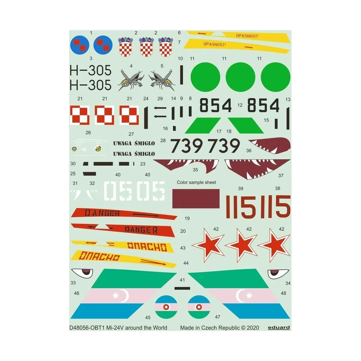 Mi-24V around the World for Zvezda - Eduard Accessories D48056