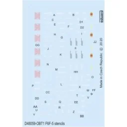 F6F-5 stencils for Eduard, 1/48 - Eduard Accessories D48059