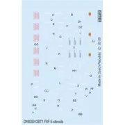 F6F-5 stencils for Eduard, 1/48 - Eduard Accessories D48059