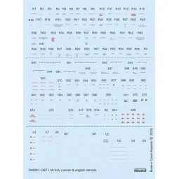 Mi-24V stencils Russian & English for Zvezda - Eduard Accessories D...