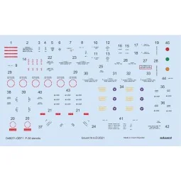 P-38 stencils 1/48 for TAMIYA/ACADEMY/HASEGAWA, 1/48 - Eduard Acces...