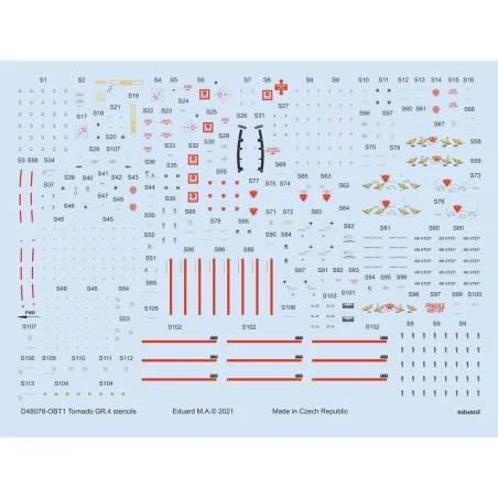 Tornado GR.4 stencils 1/48 for REVELL, 1/48 - Eduard Accessories D4...