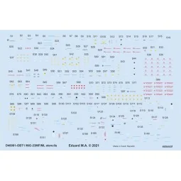 MiG-23MF/ML stencils 1/48 for TRUMPETER, 1/48 - Eduard Accessories ...