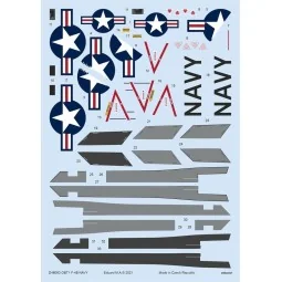 F-4B NAVY for TAMIYA, 1/48 - Eduard Accessories D48093