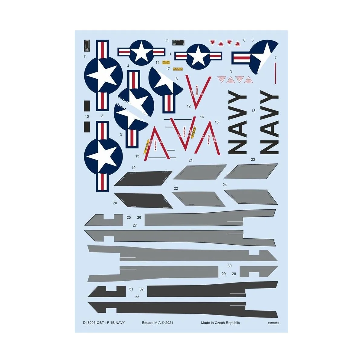 F-4B NAVY for TAMIYA - Eduard Accessories D48093