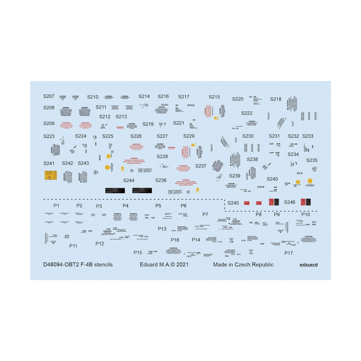 F-4B stencils for TAMIYA, 1/48 - Eduard Accessories D48094