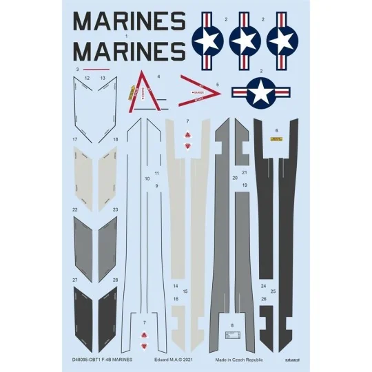F-4B MARINES for TAMIYA, 1/48 - Eduard Accessories D48095 F-4B MARINES for TAMIYA, 1/48 - Eduard Accessories D48095
