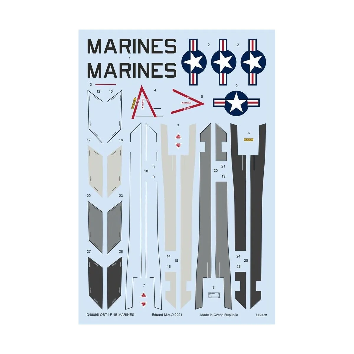 F-4B MARINES for TAMIYA, 1/48 - Eduard Accessories D48095 F-4B MARINES for TAMIYA, 1/48 - Eduard Accessories D48095