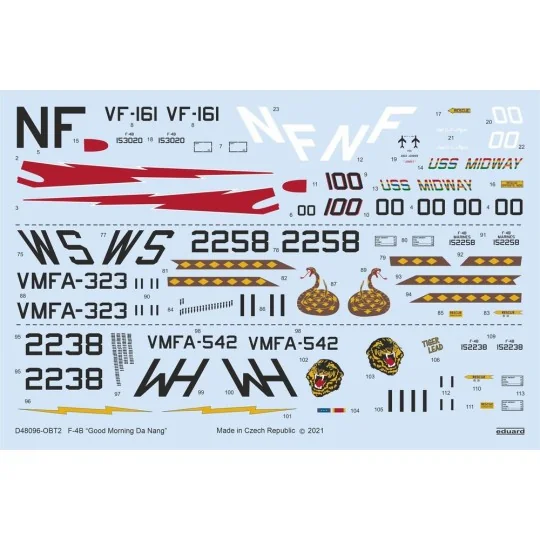 F-4B Good Morning Da Nang for TAMIYA, 1/48 - Eduard Accessories D48096