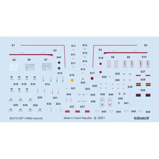 A6M2 stencils 1/48 EDUARD - Eduard Accessories D48098