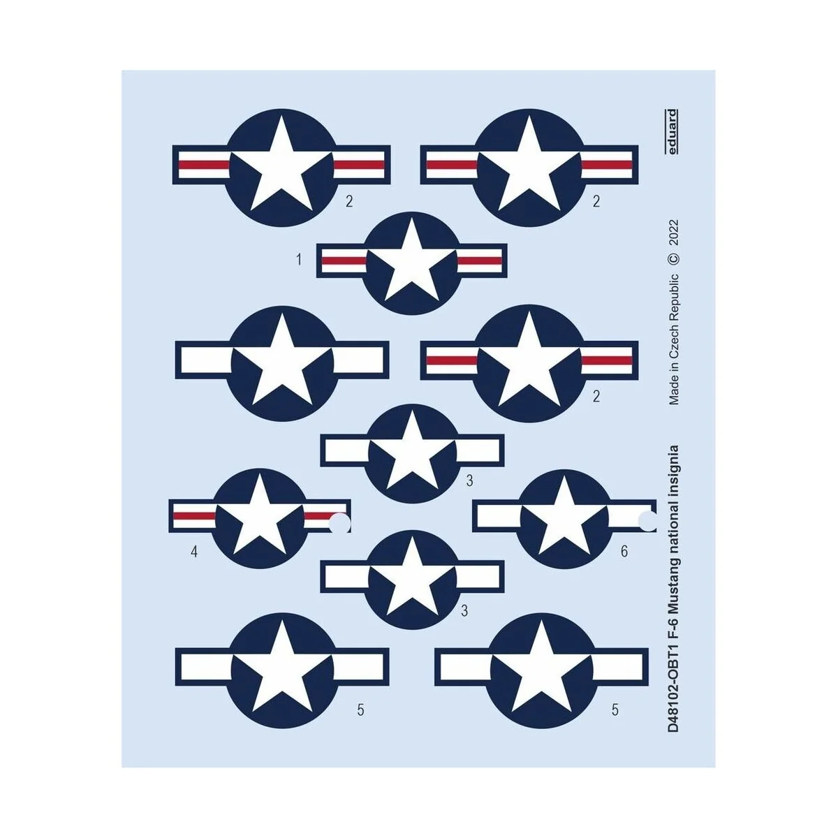 F-6 Mustang national insignia for EDUARD - Eduard Accessories D48102