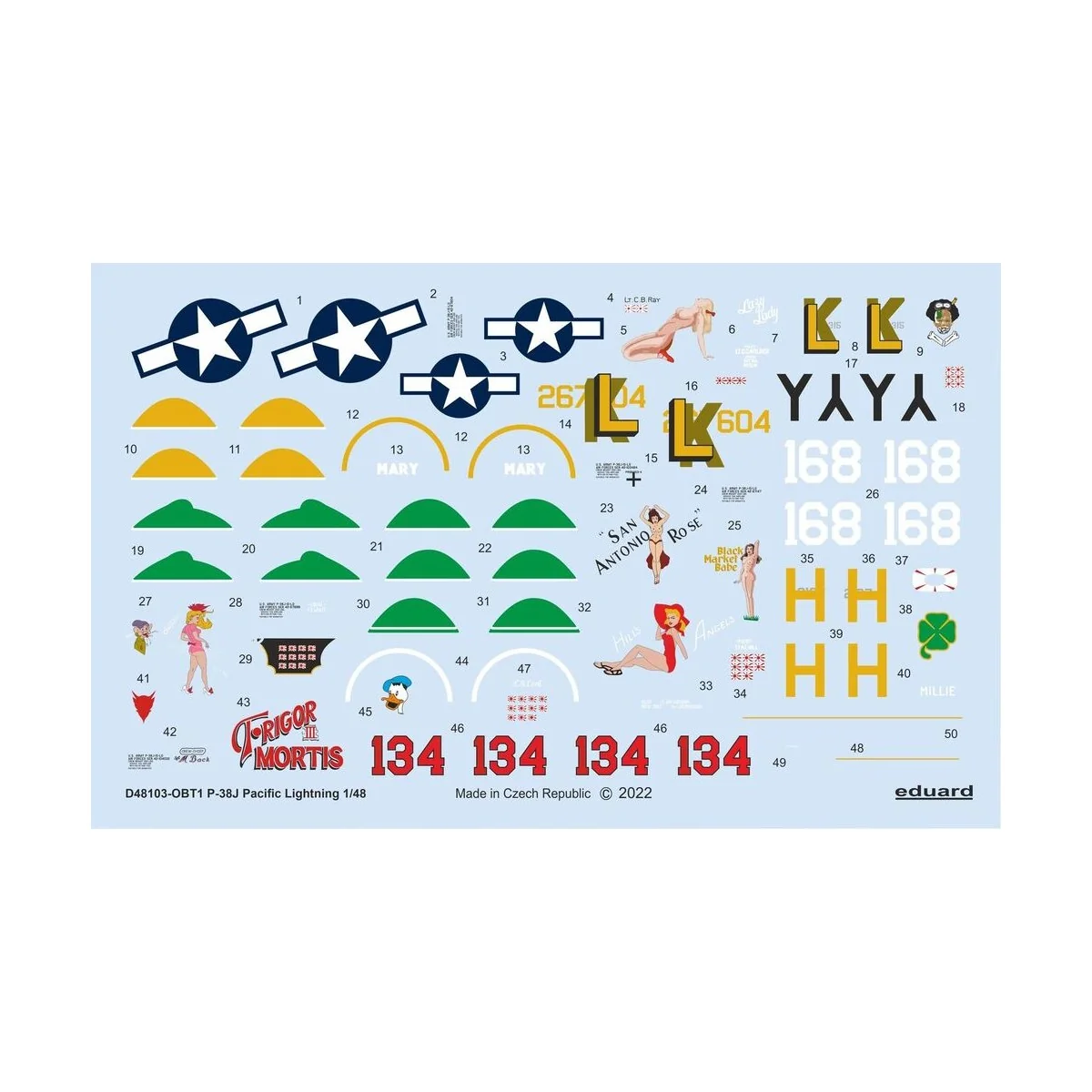 P-38J Pacific Lightning, 1/48 - Eduard Accessories D48103