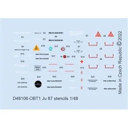Ju 87 stencils for HASEGAWA/AIRFIX/ITALERI, 1/48 - Eduard Accessori...