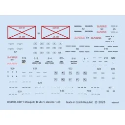 Mosquito B Mk.IV stencils for TAMIYA/REVELL - Eduard Accessories D4...