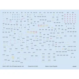 Su-25 Russian stencils 1/48 ZVEZDA, 1/48 - Eduard Accessories D48111