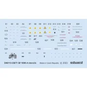 Bf 109K-4 stencils, 1/48 - Eduard Accessories D48113 Bf 109K-4 stencils, 1/48 - Eduard Accessories D48113