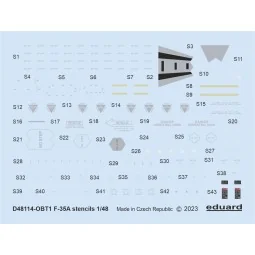 F-35A stencils, 1/48 - Eduard Accessories D48114
