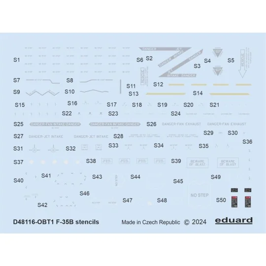 F-35B stencils, 1/48 - Eduard Accessories D48116 F-35B stencils, 1/48 - Eduard Accessories D48116