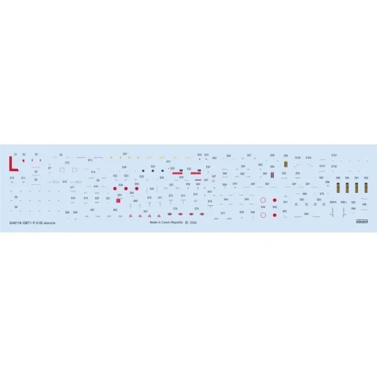 P-51B stencils EDUARD - Eduard Accessories D48118