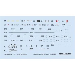 P-40E stencils EDUARD, 1/48 - Eduard Accessories D48119