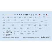P-40E stencils EDUARD - Eduard Accessories D48119