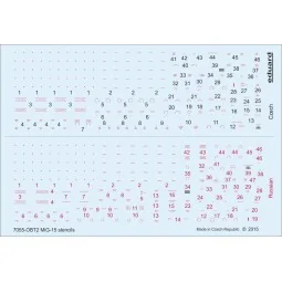 MiG-15/ MiG-15bis stencils for Eduard - Eduard Accessories D72007