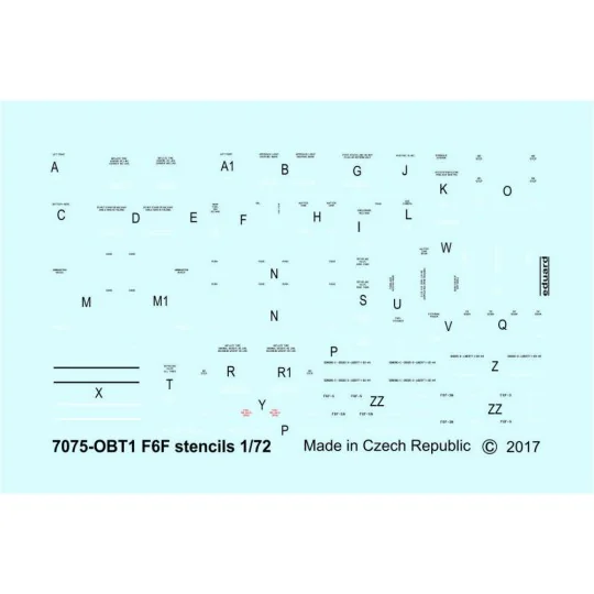 F6F stencils, 1/72 - Eduard Accessories D72014