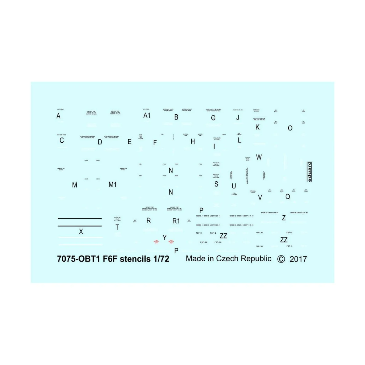 F6F stencils, 1/72 - Eduard Accessories D72014