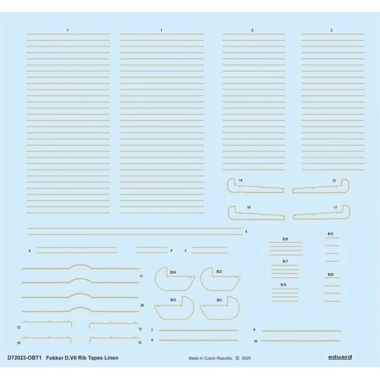 Fokker D.VII rib tapes linen for Eduard, 1/72 - Eduard Accessories ... Fokker D.VII rib tapes linen for Eduard, 1/72 - Eduard Accessories ...