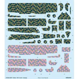 Fokker D.VII 4color lozenge for Eduard, 1/72 - Eduard Accessories D...