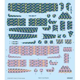 Fokker D.VII 5color lozenge for Eduard - Eduard Accessories D72025